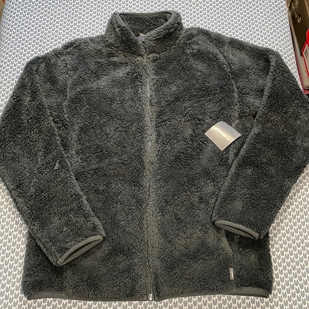 Eddie Bauer Womens size small fuzzy zip-up